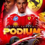 Lewis Hamilton Ferrari ile ilk podyum anını kutluyor, F1 tarihine damga vurdu!