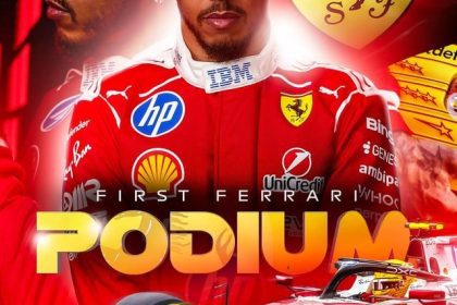 Lewis Hamilton Ferrari ile ilk podyum anını kutluyor, F1 tarihine damga vurdu!