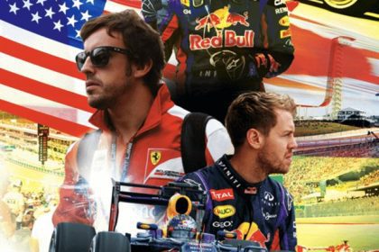 Reddedilen USGP Formula 1 Afişi, nostaljik F1 tasarımı, Circuit of the Americas