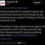 Kimi Raikkonen'in aracıyla pole pozisyonu için tur attığı anın fotoğrafı.