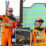 Oscar Piastri, Japonya F1 Grand Prix'sinde McLaren aracıyla mücadele ederken.