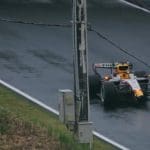 Arvid Lindblad'ın Pirelli F1 Testi sırasındaki kaza anının fotoğrafı.