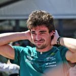 Lance Stroll GT aracıyla Paul Ricard pistinde sürüş yaparken