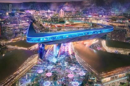 Suudi Arabistan'daki Qiddiya Speed Park pistinin inşaatından bir görüntü.