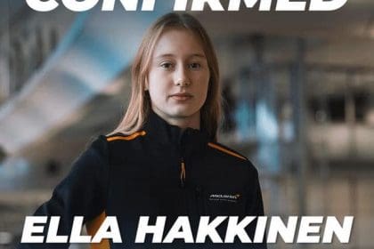 Ella Häkkinen F4 aracıyla pistte, McLaren Sürücü Akademisi desteğiyle.