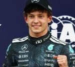 Kimi Antonelli Japonya Grand Prix pole pozisyonu kutlaması