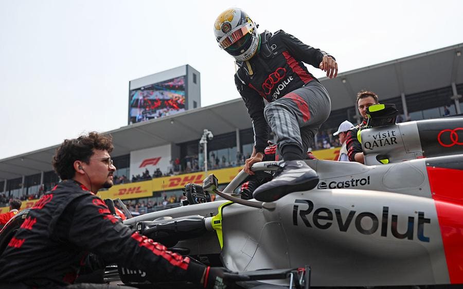 Audi R26 F1 aracı pistte, 2026 sezonu hazırlıkları