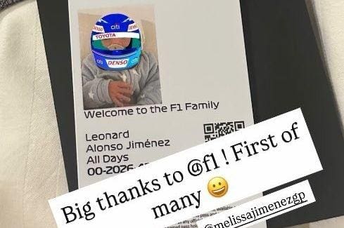 Fernando Alonso'nun oğlu Leonard Alonso Jiménez'in duyurulmuş fotoğrafı