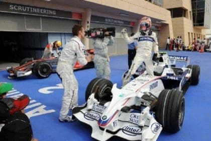 Robert Kubica BMW Sauber aracıyla, Kubica ve Şampiyonluk İhtimali temasında.