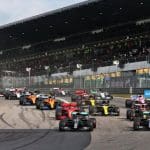 Mercedes ve McLaren araçları Nürburgring F1 testi için pistte, Almanya