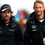 Fernando Alonso ve Jenson Button'ın McLaren-Honda döneminden bir kare.