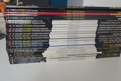 Hırvatistan F1 Dergisi koleksiyonu, 2006-2009 yılları arasındaki sayıları içeriyor.