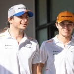 Lando Norris Carlos Sainz tarihi karting araçlarıyla yarışırken