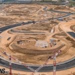 Madring pisti havadan görünümü, 2026 F1 yarışına hazırlanıyor