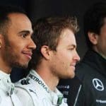 Lewis Hamilton ve Nico Rosberg'in rekabet dolu anları.