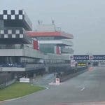 F1 Hindistan GP pisti, Buddh International Circuit'in yağmurlu bir günde çekilmiş görüntüsü.