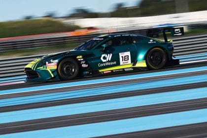 Lance Stroll GT3 aracıyla Paul Ricard pistinde yarışırken