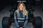 Doriane Pin, Mercedes F1 aracıyla Silverstone'da F1 test sürüşü yaparken