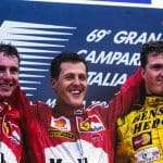 Michael Schumacher Ferrari aracıyla, şampiyonluk kutlaması, 125 karakter max