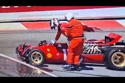 Jean Alesi Ferrari 312 kazası Monaco Grand Prix Historique’te yaşandı.