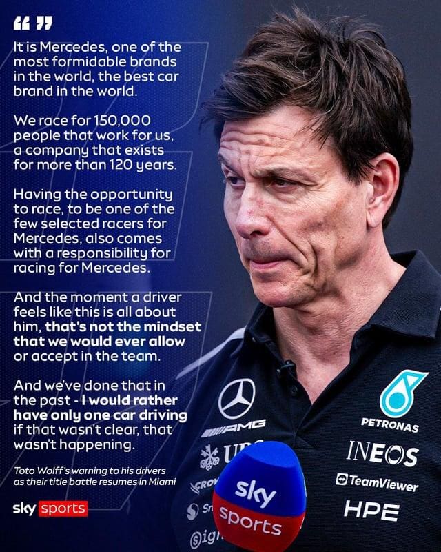 Toto Wolff’un uyarısı ile Miami GP öncesi Mercedes garajında gerilim