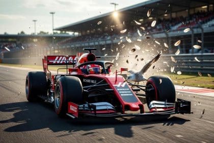 Romain Grosjean kuş çarpma olayı