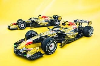 Racing Bulls'un Miami GP için özel sarı renkli F1 aracı.