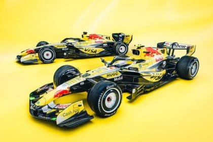 Racing Bulls'un Miami GP için özel sarı renkli F1 aracı.