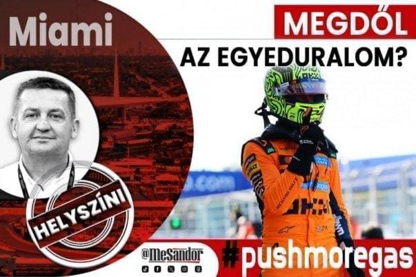 F1 Miami Grand Prix'sinden bir görüntü. Yarış heyecan dolu anlara sahne oldu.