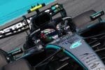 Kimi Antonelli Miami Sprint yarışında aracında, hayal kırıklığı yüzüne yansımış.
