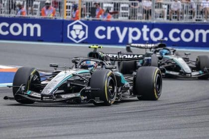 Andrea Kimi Antonelli, Miami Grand Prix'sinde Mercedes aracıyla pole pozisyonu kutlaması