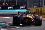 Miami F1 Yarışı pistinin genel görünümü, yağmur bulutları ile birlikte.