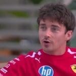 Charles Leclerc'in şaşkın ifadesi: Leclerc evlilik yıldönümü unutkanlığı sonrası.
