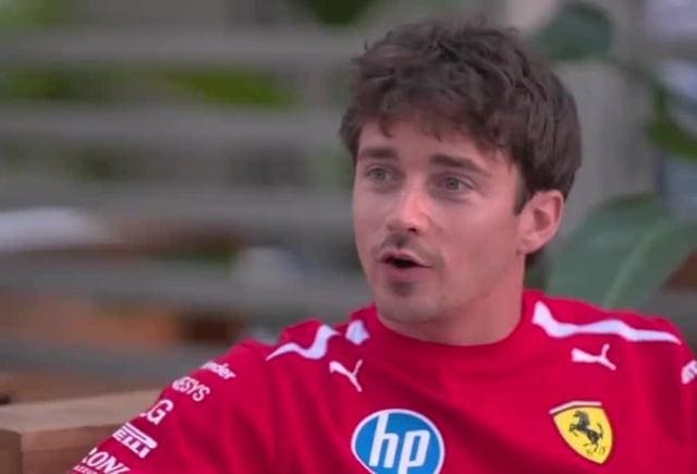 Charles Leclerc'in şaşkın ifadesi: Leclerc evlilik yıldönümü unutkanlığı sonrası.