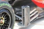 Ferrari F1 aracı intermedia lastiklerle Miami pistinde, lastik stratejileri ön planda