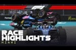 Miami GP heyecanı: Verstappen'in podyum kutlaması.