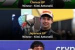 Kimi Antonelli kutlaması. İlk üç pole pozisyonunu zafere dönüştürdü!