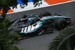George Russell Miami GP'de aracının kontrolünde, hayal kırıklığı yüzüne yansımış