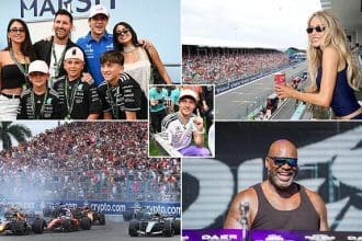 Miami Grand Prix'de Max Verstappen podyumda şampiyonluğu kutluyor
