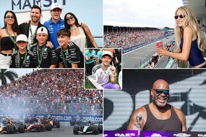 Miami Grand Prix'de Max Verstappen podyumda şampiyonluğu kutluyor