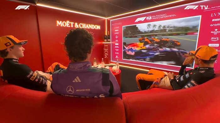 Max Verstappen Norris'i gergin bir anda, Miami GP, 125 karakter max