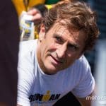 Padova'da düzenlenen Alex Zanardi anma töreninden duygusal bir kare.