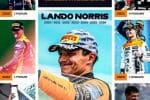 Lando Norris podyum serisi kutlaması, McLaren pilotu.