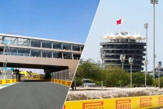 F1 2026 sezonu için Bahreyn ve Suudi Arabistan pistlerinin karşılaştırmalı görseli.