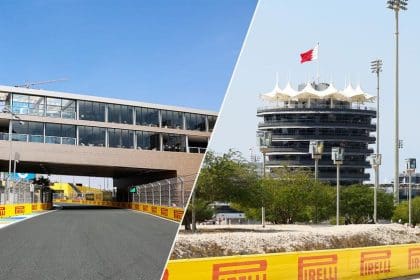 F1 2026 sezonu için Bahreyn ve Suudi Arabistan pistlerinin karşılaştırmalı görseli.