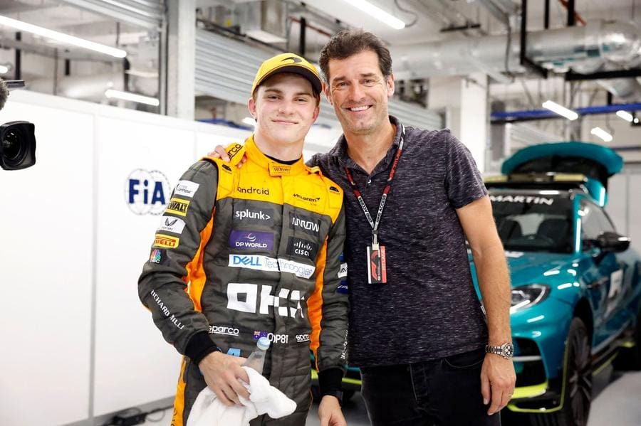 Oscar Piastri ve Mark Webber pistte, Piastri ve Webber ilişkisi