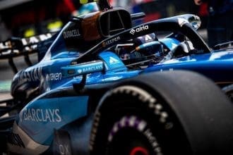 Williams FW46 aracı, Montreal pistinde F1 geliştirmeleri test sürüşünde