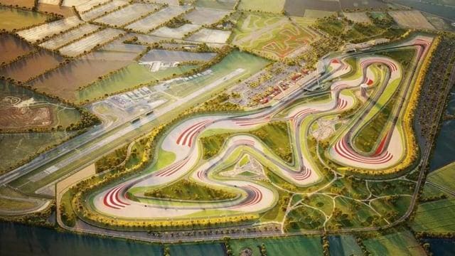 Aabenraa'da planlanan Danimarka F1 pisti projesinin görseli