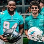 Lance Stroll imzalı kask, Miami GP özel tasarım, Aston Martin F1