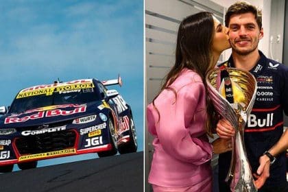 Max Verstappen Bathurst yarışında Red Bull Supercar aracıyla Mount Panorama'da